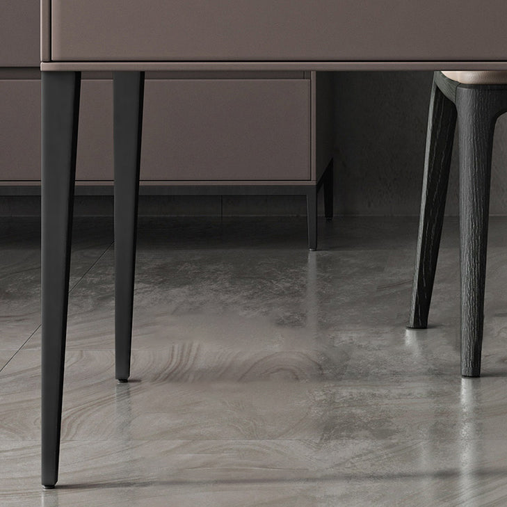 Escritorio de estilo industrial escritorio rectangular escritorio de oficina de piedra con 2 cajones