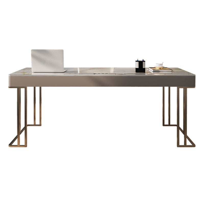 Escritorio de oficina de 3-Drawer de estilo glamoroso escritorio rectangular sinterizado