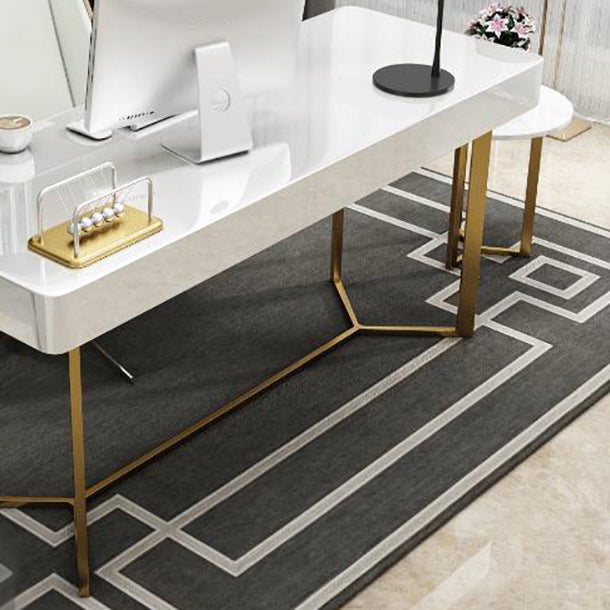 Modern Light Luxury Minimalist Writing Desk Rectangular Fixed Luxury Desk Clearhalo 'furn' 'furn_office_desk' 'Furniture' 'Office Desks' 'Office Furniture' 'office_desk' 5839270