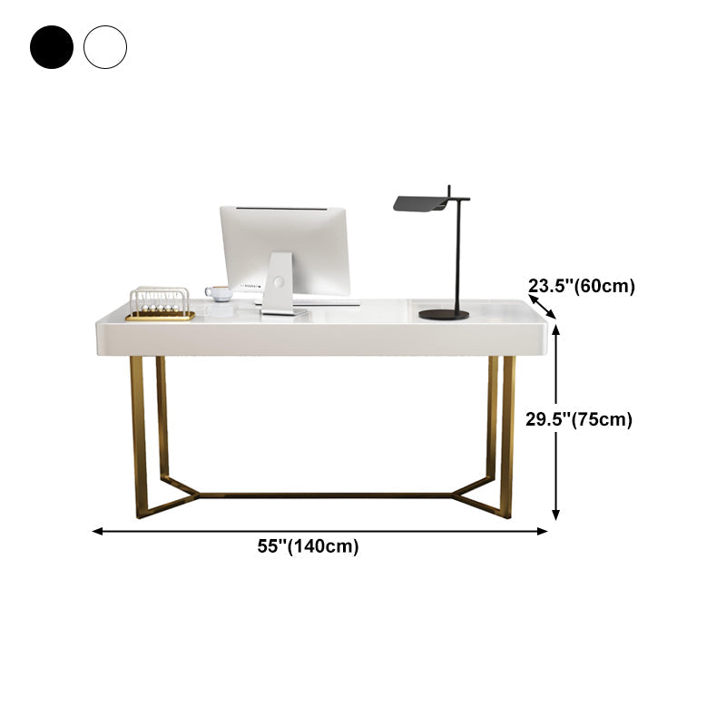 Modern Light Luxury Minimalist Writing Desk Rectangular Fixed Luxury Desk Clearhalo 'furn' 'furn_office_desk' 'Furniture' 'Office Desks' 'Office Furniture' 'office_desk' 5839274