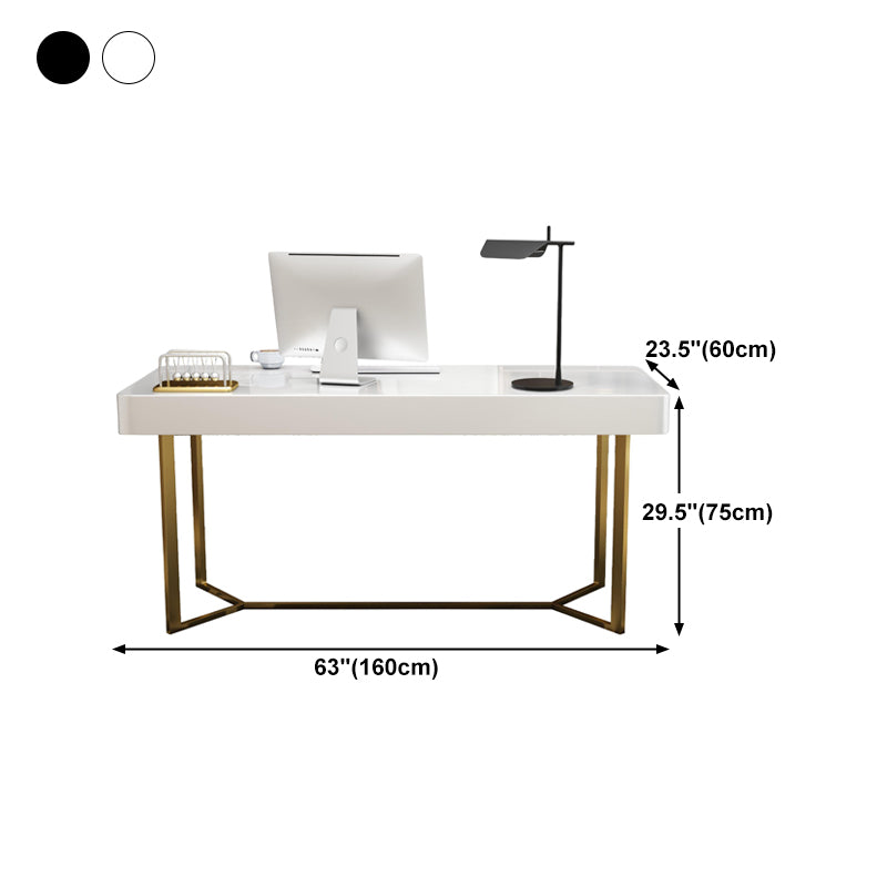 Modern Light Luxury Minimalist Writing Desk Rectangular Fixed Luxury Desk Clearhalo 'furn' 'furn_office_desk' 'Furniture' 'Office Desks' 'Office Furniture' 'office_desk' 5839275