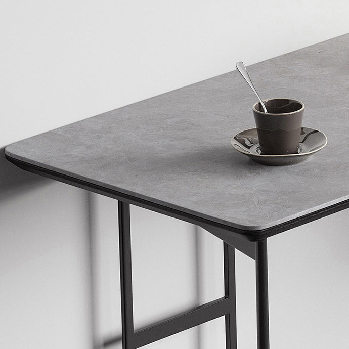 Rectangular Writing Desk Industrial Trestle Base Office Desk with 2 Drawers Clearhalo 'furn' 'furn_office_desk' 'Furniture' 'Office Desks' 'Office Furniture' 'office_desk' 5839282