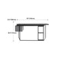 Rectangular Writing Desk Industrial Trestle Base Office Desk with 2 Drawers Clearhalo 'furn' 'furn_office_desk' 'Furniture' 'Office Desks' 'Office Furniture' 'office_desk' 5839286