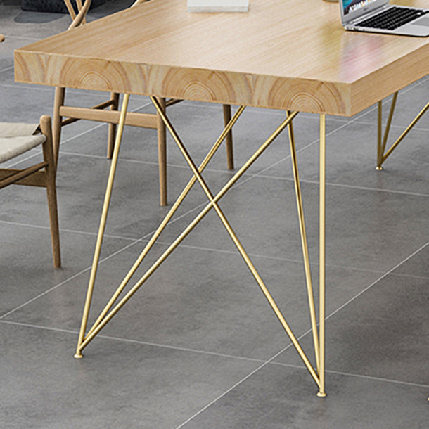 Tavolo da ufficio tavolo da scrittura di lusso in legno massiccio a forma di rettangolare