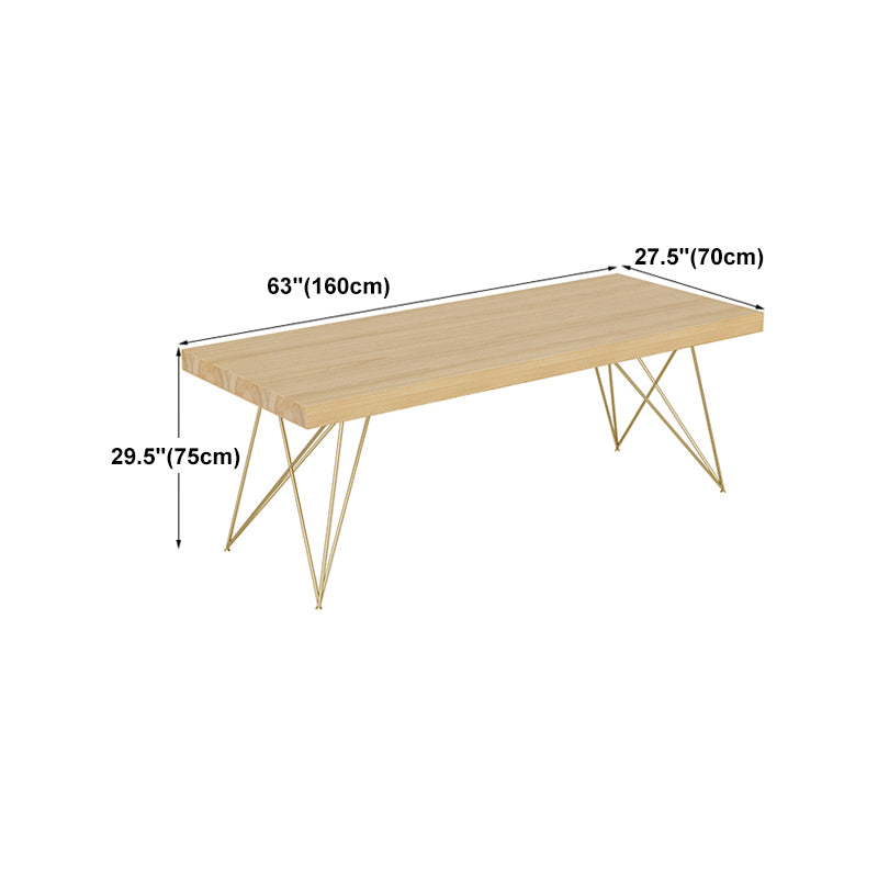 Tavolo da ufficio tavolo da scrittura di lusso in legno massiccio a forma di rettangolare