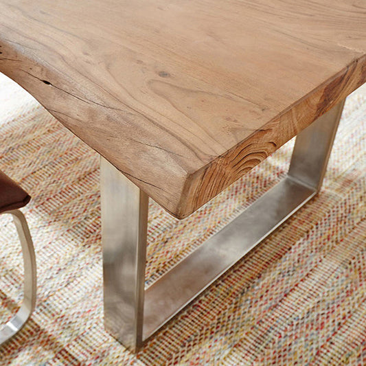 Mesa de reuniones curvas de madera sólida escritorio de escritura de lujo en casa