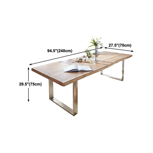 Mesa de reuniones curvas de madera sólida escritorio de escritura de lujo en casa