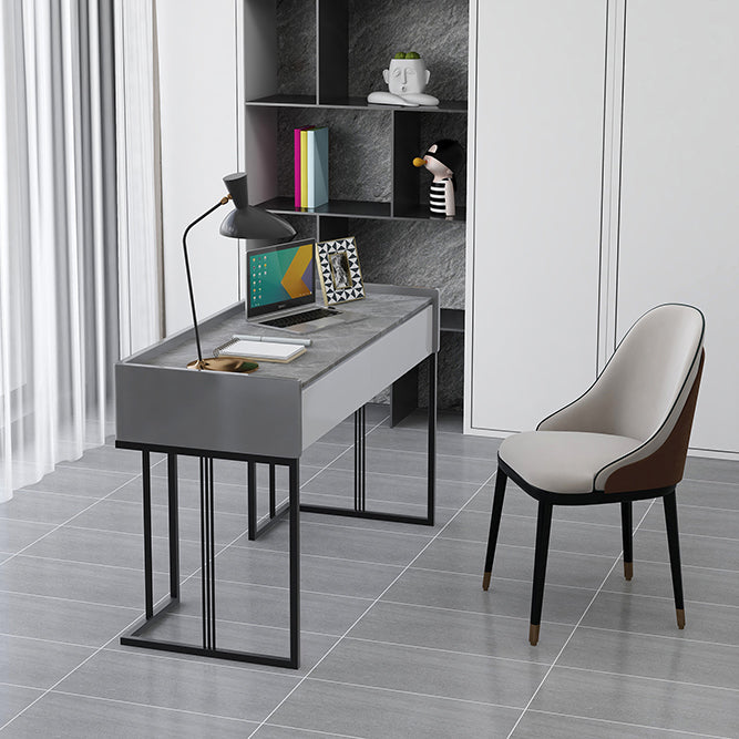 Scrivania rettangolare per la scrittura di home office moderna scrivania in pietra in pietra
