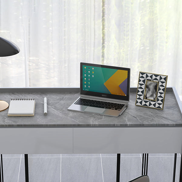 Scrivania rettangolare per la scrittura di home office moderna scrivania in pietra in pietra