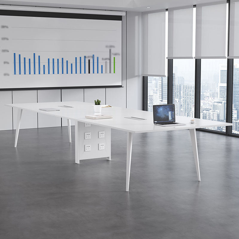 Tavolo da incontro in legno Home Office di scrittura rettangolare moderna