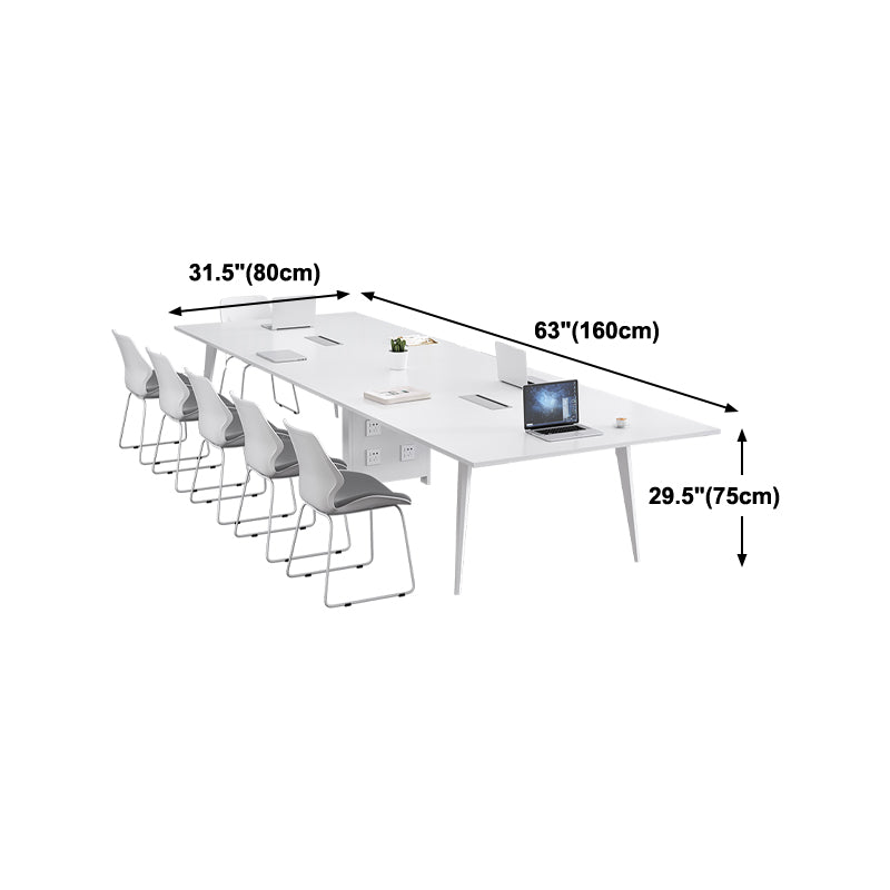 Tavolo da incontro in legno Home Office di scrittura rettangolare moderna