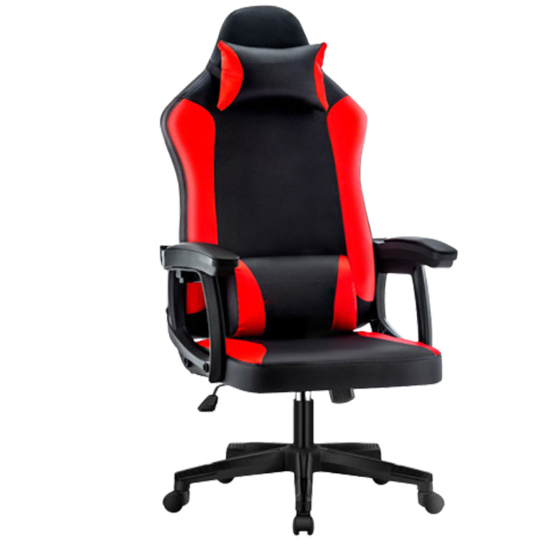 Sedia per computer armi regolabile moderna con ruote sedia da scrivania in leatine in finto.