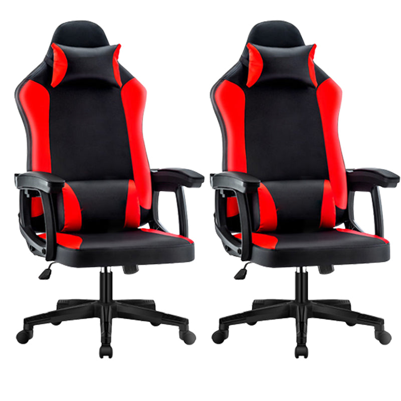 Sedia per computer armi regolabile moderna con ruote sedia da scrivania in leatine in finto.