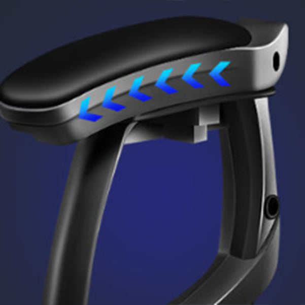 Sedia per computer armi regolabile moderna con ruote sedia da scrivania in leatine in finto.