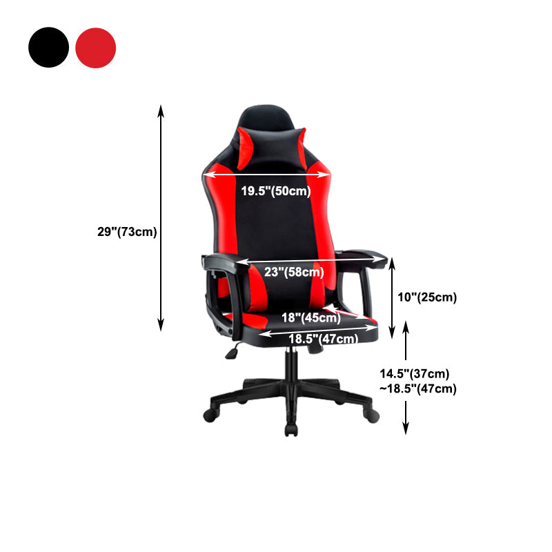 Sedia per computer armi regolabile moderna con ruote sedia da scrivania in leatine in finto.