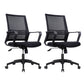 Modern Mid-Back Office Chair Black Frame No Distressing Desk Chair Black 2 Piece Set Casters Included Clearhalo 'furn' 'furn_office_chair' 'Furniture' 'Office Chairs' 'Office Furniture' 'office_chair' 5839676