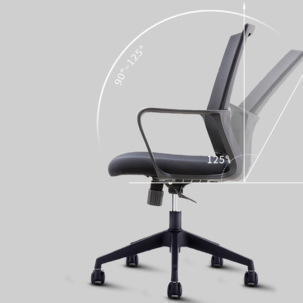 Modern Mid-Back Office Chair Black Frame No Distressing Desk Chair Clearhalo 'furn' 'furn_office_chair' 'Furniture' 'Office Chairs' 'Office Furniture' 'office_chair' 5839686