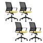 Modern Mid-Back Office Chair Black Frame No Distressing Desk Chair Yellow 4 Piece Set Casters Included Clearhalo 'furn' 'furn_office_chair' 'Furniture' 'Office Chairs' 'Office Furniture' 'office_chair' 5839688
