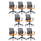 Modern Mid-Back Office Chair Black Frame No Distressing Desk Chair Orange 8 Piece Set Casters Included Clearhalo 'furn' 'furn_office_chair' 'Furniture' 'Office Chairs' 'Office Furniture' 'office_chair' 5839700