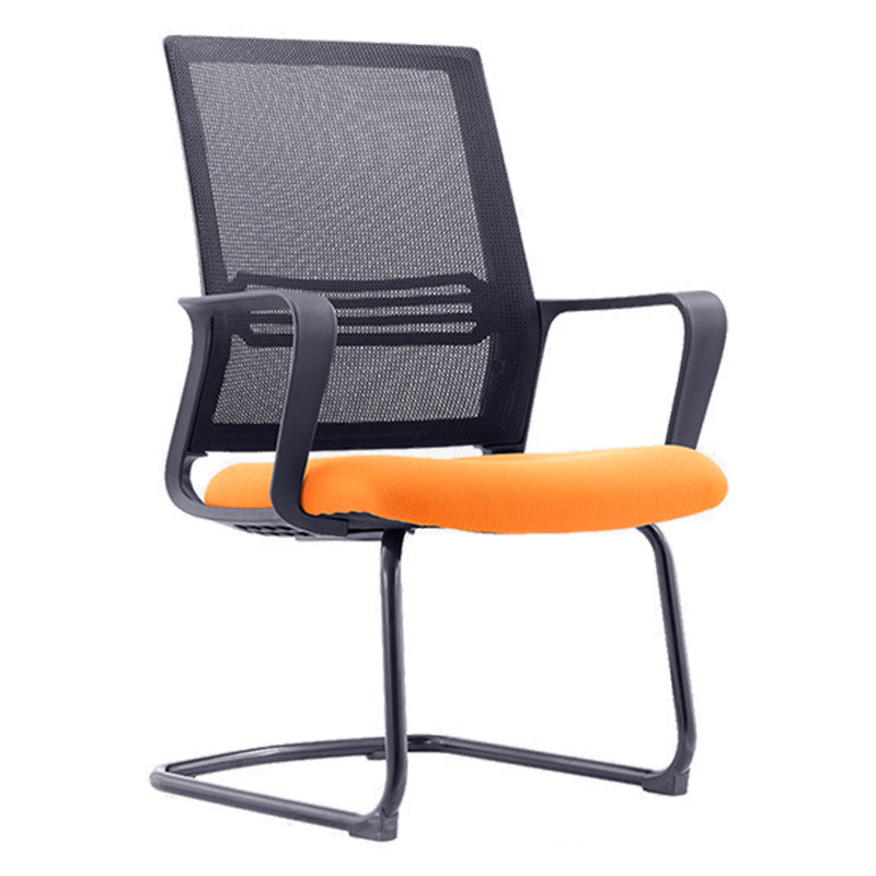 Modern Mid-Back Office Chair Black Frame No Distressing Desk Chair Orange 1 Piece Casters Not Included Clearhalo 'furn' 'furn_office_chair' 'Furniture' 'Office Chairs' 'Office Furniture' 'office_chair' 5839702
