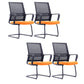 Modern Mid-Back Office Chair Black Frame No Distressing Desk Chair Orange 4 Piece Set Casters Not Included Clearhalo 'furn' 'furn_office_chair' 'Furniture' 'Office Chairs' 'Office Furniture' 'office_chair' 5839706