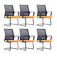 Modern Mid-Back Office Chair Black Frame No Distressing Desk Chair Orange 6 Piece Set Casters Not Included Clearhalo 'furn' 'furn_office_chair' 'Furniture' 'Office Chairs' 'Office Furniture' 'office_chair' 5839708