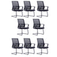 Modern Mid-Back Office Chair Black Frame No Distressing Desk Chair Black 8 Piece Set Casters Not Included Clearhalo 'furn' 'furn_office_chair' 'Furniture' 'Office Chairs' 'Office Furniture' 'office_chair' 5839709