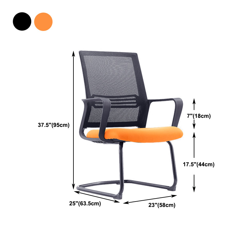 Modern Mid-Back Office Chair Black Frame No Distressing Desk Chair Clearhalo 'furn' 'furn_office_chair' 'Furniture' 'Office Chairs' 'Office Furniture' 'office_chair' 5839711