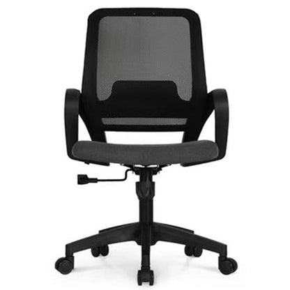 Silla de computadora moderna silla de reposapié fija silla de escritorio de nylon con ruedas