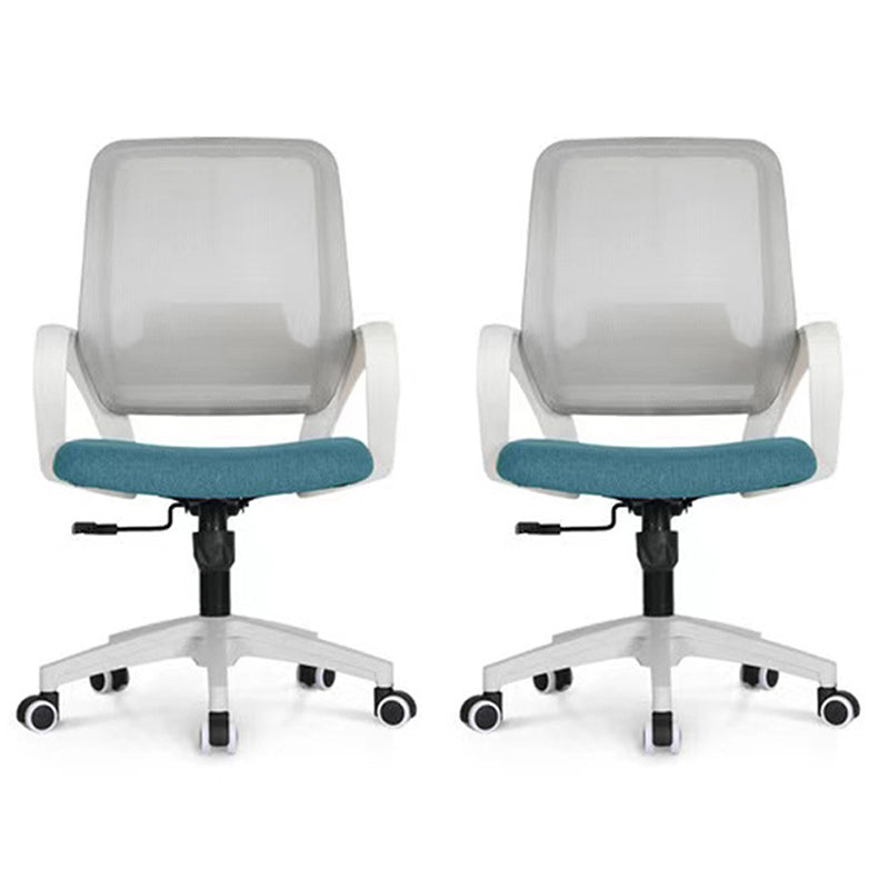 Silla de computadora moderna silla de reposapié fija silla de escritorio de nylon con ruedas