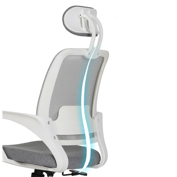 Silla de computadora moderna silla de reposapié fija silla de escritorio de nylon con ruedas