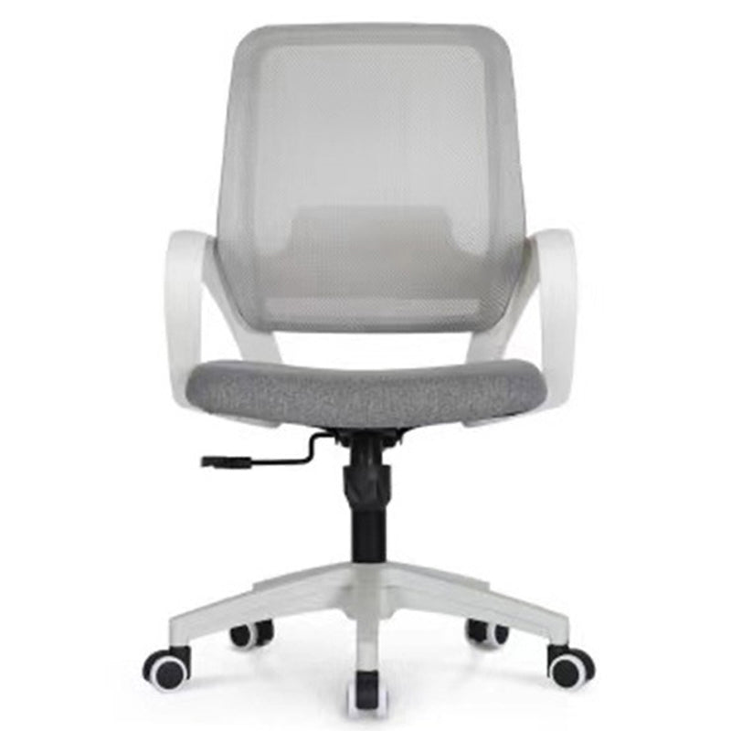 Silla de computadora moderna silla de reposapié fija silla de escritorio de nylon con ruedas
