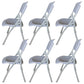 Modern Low Back Office Chair Plastic Armless Upholstered Office Chair Light Gray 6 Piece Set Clearhalo 'furn' 'furn_office_chair' 'Furniture' 'Office Chairs' 'Office Furniture' 'office_chair' 5839883