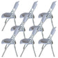 Modern Low Back Office Chair Plastic Armless Upholstered Office Chair Light Gray 8 Piece Set Clearhalo 'furn' 'furn_office_chair' 'Furniture' 'Office Chairs' 'Office Furniture' 'office_chair' 5839886