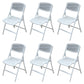 Modern Low Back Office Chair Plastic Armless Upholstered Office Chair White 6 Piece Set Clearhalo 'furn' 'furn_office_chair' 'Furniture' 'Office Chairs' 'Office Furniture' 'office_chair' 5839892