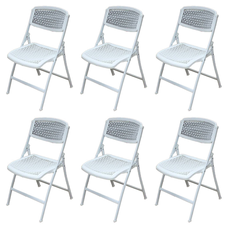Modern Low Back Office Chair Plastic Armless Upholstered Office Chair White 6 Piece Set Clearhalo 'furn' 'furn_office_chair' 'Furniture' 'Office Chairs' 'Office Furniture' 'office_chair' 5839892