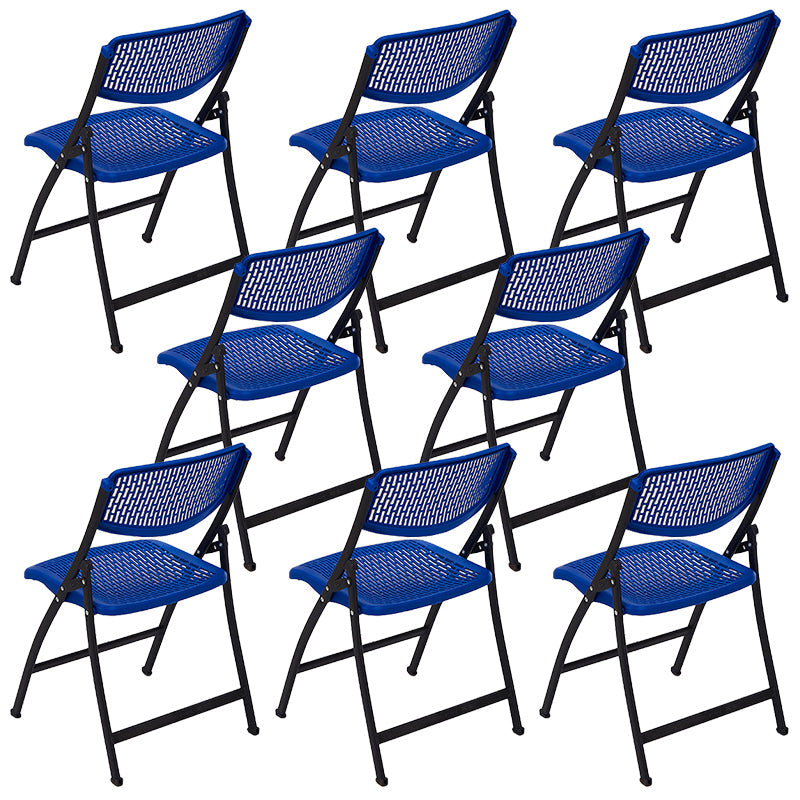 Modern Low Back Office Chair Plastic Armless Upholstered Office Chair Blue 8 Piece Set Clearhalo 'furn' 'furn_office_chair' 'Furniture' 'Office Chairs' 'Office Furniture' 'office_chair' 5839903