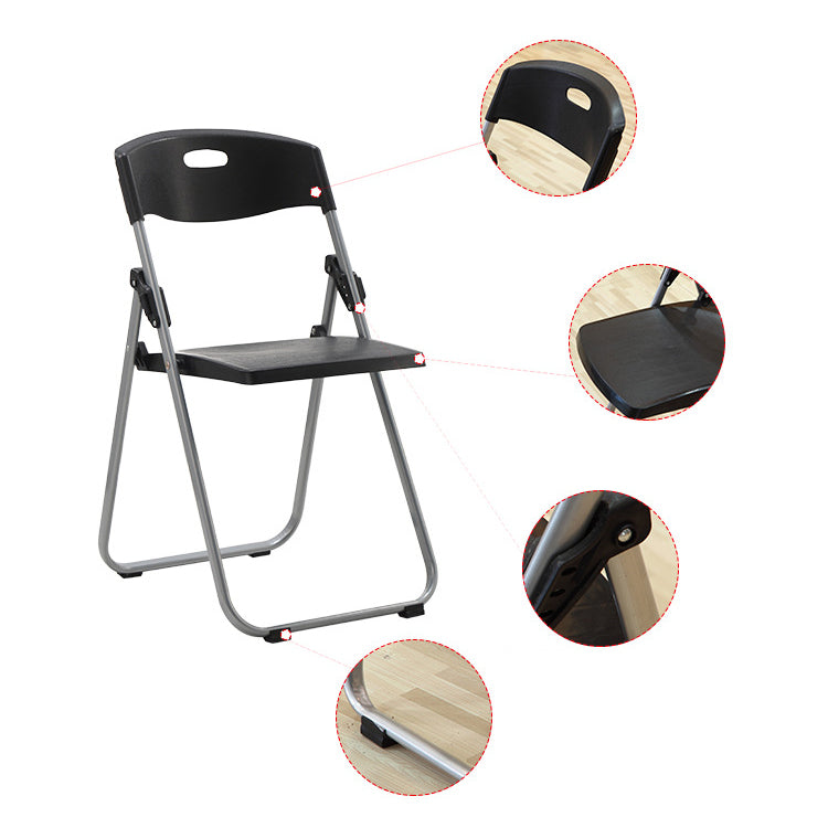 Sedia per ufficio imbottita in plastica senza bracciale moderna sedia da back office