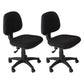 Modern Armless Upholstered Office Chair Slide Nylon Office Chair Black 2 Piece Set Clearhalo 'furn' 'furn_office_chair' 'Furniture' 'Office Chairs' 'Office Furniture' 'office_chair' 5839945