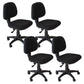 Modern Armless Upholstered Office Chair Slide Nylon Office Chair Black 4 Piece Set Clearhalo 'furn' 'furn_office_chair' 'Furniture' 'Office Chairs' 'Office Furniture' 'office_chair' 5839947