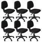Modern Armless Upholstered Office Chair Slide Nylon Office Chair Black 6 Piece Set Clearhalo 'furn' 'furn_office_chair' 'Furniture' 'Office Chairs' 'Office Furniture' 'office_chair' 5839948