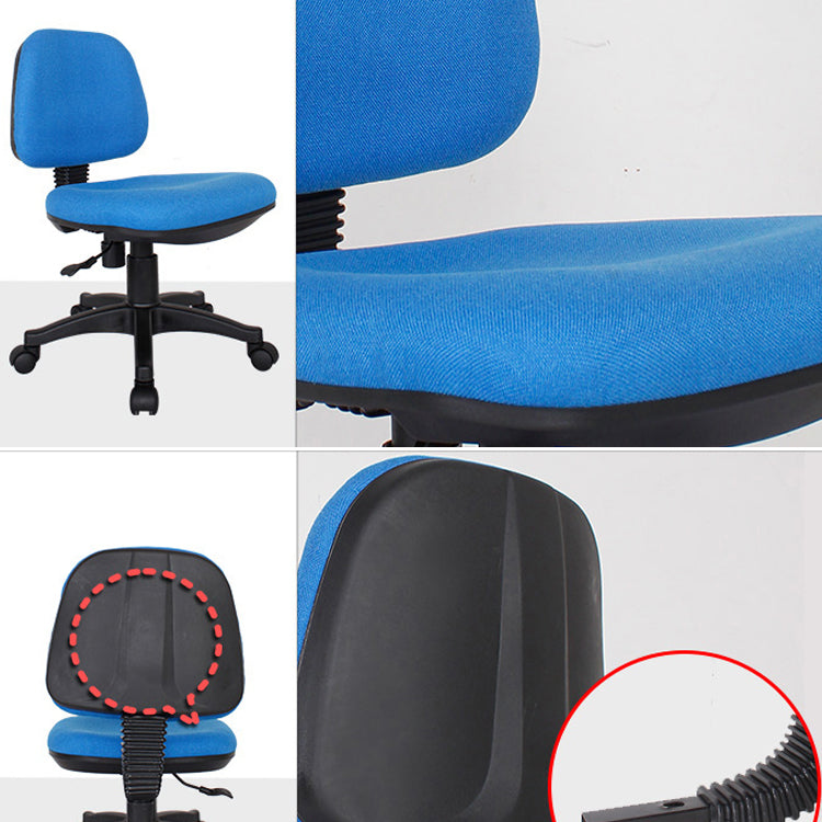 Modern Armless Upholstered Office Chair Slide Nylon Office Chair Clearhalo 'furn' 'furn_office_chair' 'Furniture' 'Office Chairs' 'Office Furniture' 'office_chair' 5839955