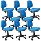 Modern Armless Upholstered Office Chair Slide Nylon Office Chair Blue 8 Piece Set Clearhalo 'furn' 'furn_office_chair' 'Furniture' 'Office Chairs' 'Office Furniture' 'office_chair' 5839958