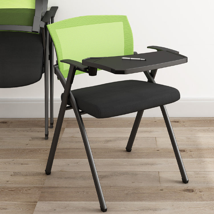 Black Frame Conference Chair No Distressing Fixed Arms Desk Chair Green With Writing Pad 1 Piece Clearhalo 'furn' 'furn_office_chair' 'Furniture' 'Office Chairs' 'Office Furniture' 'office_chair' 5839961
