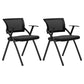 Black Frame Conference Chair No Distressing Fixed Arms Desk Chair Black Without Writing Pad 2 Piece Set Clearhalo 'furn' 'furn_office_chair' 'Furniture' 'Office Chairs' 'Office Furniture' 'office_chair' 5839963