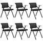 Black Frame Conference Chair No Distressing Fixed Arms Desk Chair Black Without Writing Pad 6 Piece Set Clearhalo 'furn' 'furn_office_chair' 'Furniture' 'Office Chairs' 'Office Furniture' 'office_chair' 5839968