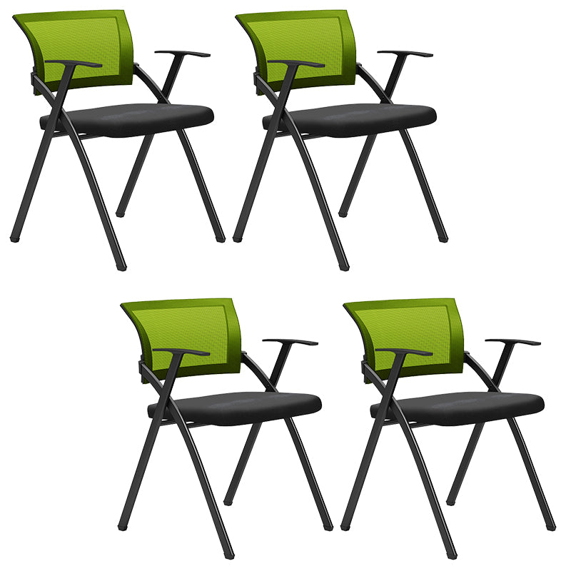 Black Frame Conference Chair No Distressing Fixed Arms Desk Chair Green Without Writing Pad 4 Piece Set Clearhalo 'furn' 'furn_office_chair' 'Furniture' 'Office Chairs' 'Office Furniture' 'office_chair' 5839976