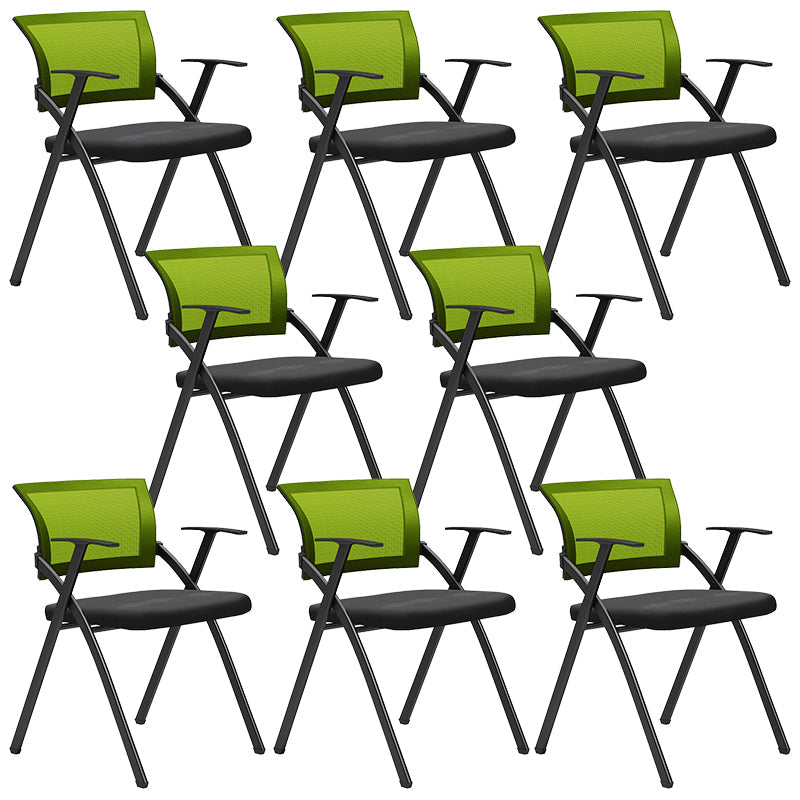 Black Frame Conference Chair No Distressing Fixed Arms Desk Chair Green Without Writing Pad 8 Piece Set Clearhalo 'furn' 'furn_office_chair' 'Furniture' 'Office Chairs' 'Office Furniture' 'office_chair' 5839980