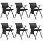 Black Frame Conference Chair No Distressing Fixed Arms Desk Chair Black With Writing Pad 6 Piece Set Clearhalo 'furn' 'furn_office_chair' 'Furniture' 'Office Chairs' 'Office Furniture' 'office_chair' 5839986