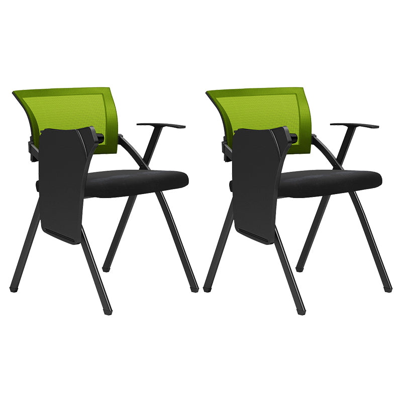 Black Frame Conference Chair No Distressing Fixed Arms Desk Chair Green With Writing Pad 2 Piece Set Clearhalo 'furn' 'furn_office_chair' 'Furniture' 'Office Chairs' 'Office Furniture' 'office_chair' 5839988